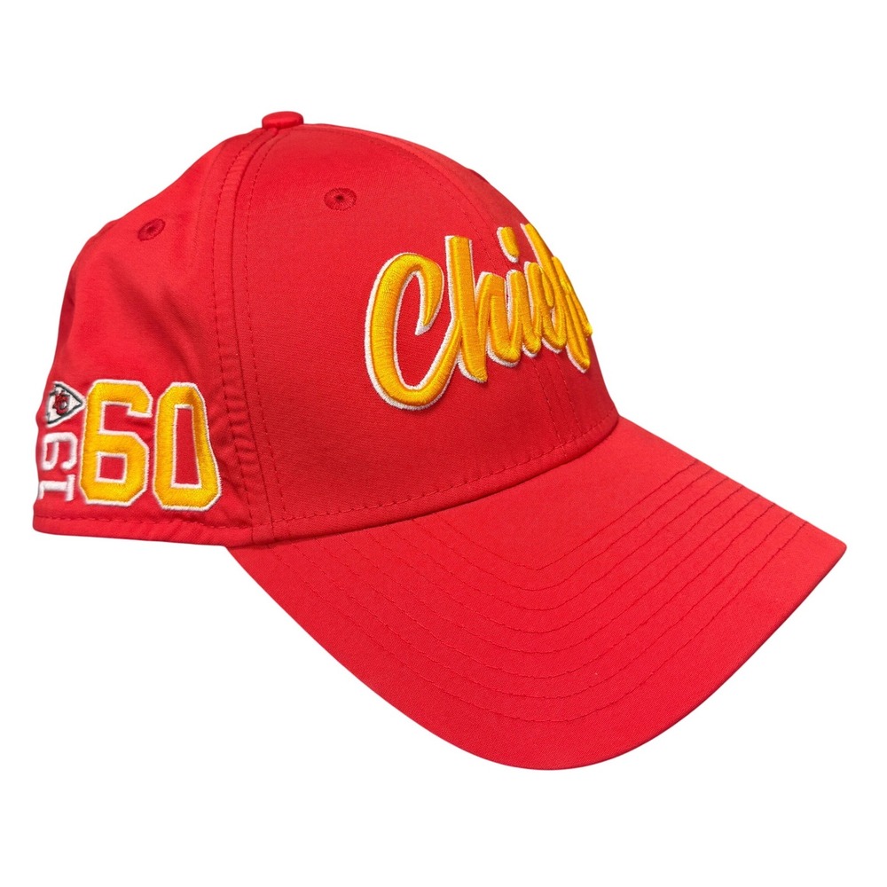 New Era Hat Mens L/XL Red‎ Kansas City Chiefs 60th Anniversary NFL 100 39THIRTY